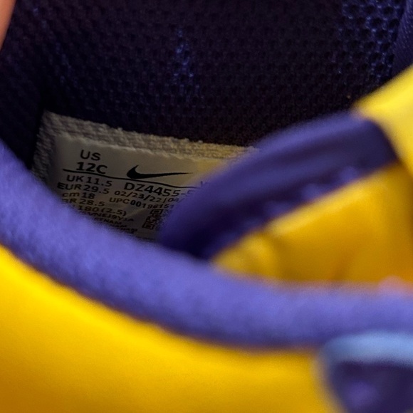 Nike Lakers Dunk High Retro size 12 - Picture 7 of 8